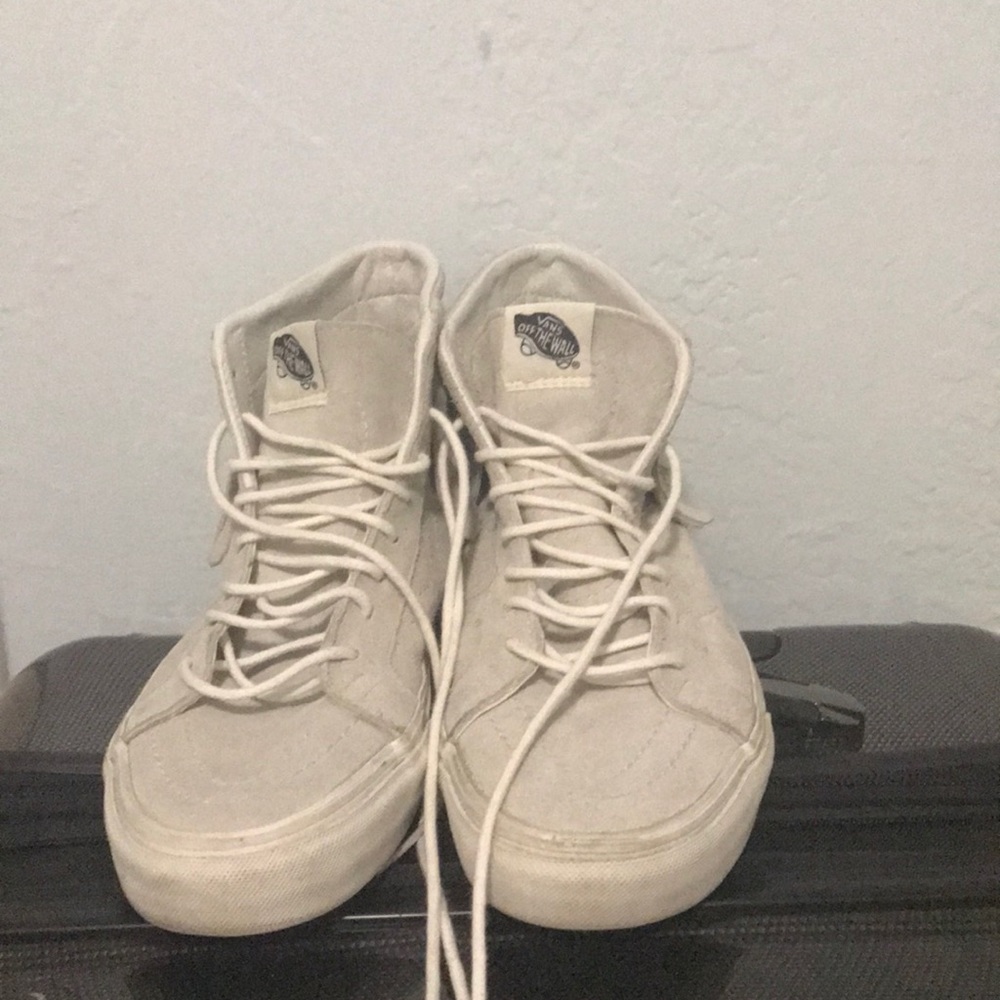 Gently worn suede fringe van high tops